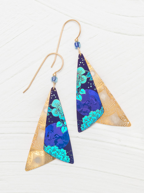Caleen Earrings - Midnight Blue/Gold