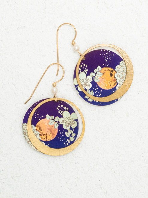 Luna Earrings - Blue Moon/Gold