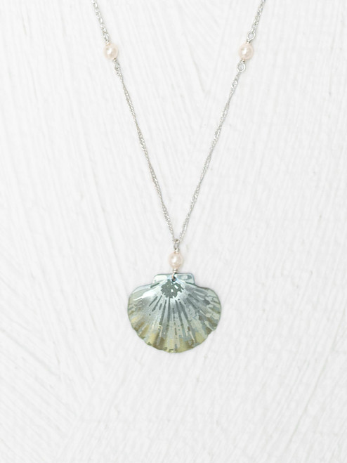 Shelby Pendant Necklace - Silver Sage
