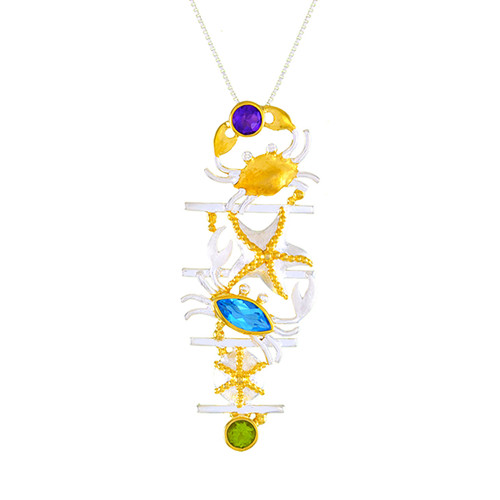 Lotus Sea Life Stack Necklace