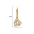 Gold Vermeil Crystal Trinity Knot Leverback Earrings