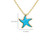 Gold Vermeil Mini Turquoise Starfish