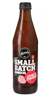 Small Batch Kombucha No Sugar Lychee & Strawberry 8 Pack 330ml