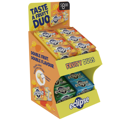 Fruity Duos Sugarfree Candies Pineapple & Mango 40g CDU