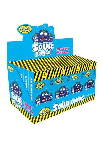 Sour Bombs Blueberry Sour Candy 30g 24u