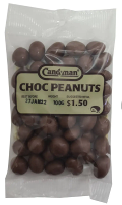 Chocolate Peanuts Bag 100g