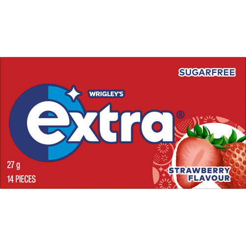 Strawberry Sugar Free Chewing Gum Envelope 27g