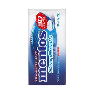 Clean Breath Peppermint Sugarfree Mints 35g - DKSH Convenience