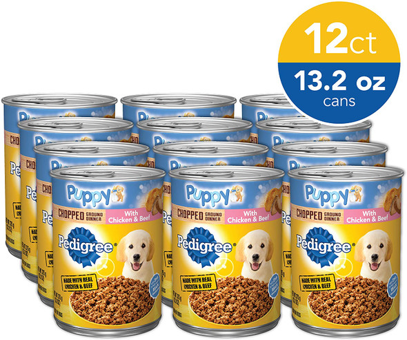 Pedigree Puppy Ground Dinner Wet Canned Dog Food