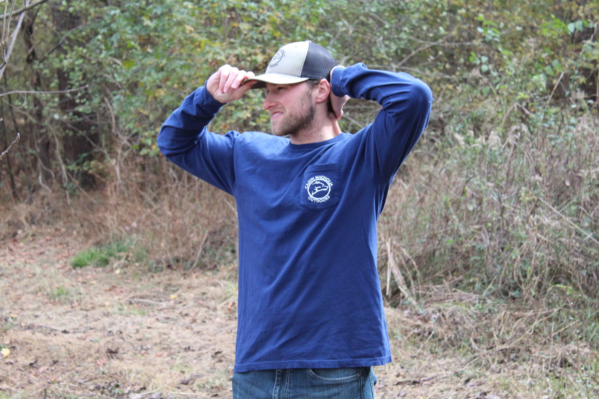 Seek Adventure Long Sleeve Pocket Tee - Cajun Magnolia Outdoors