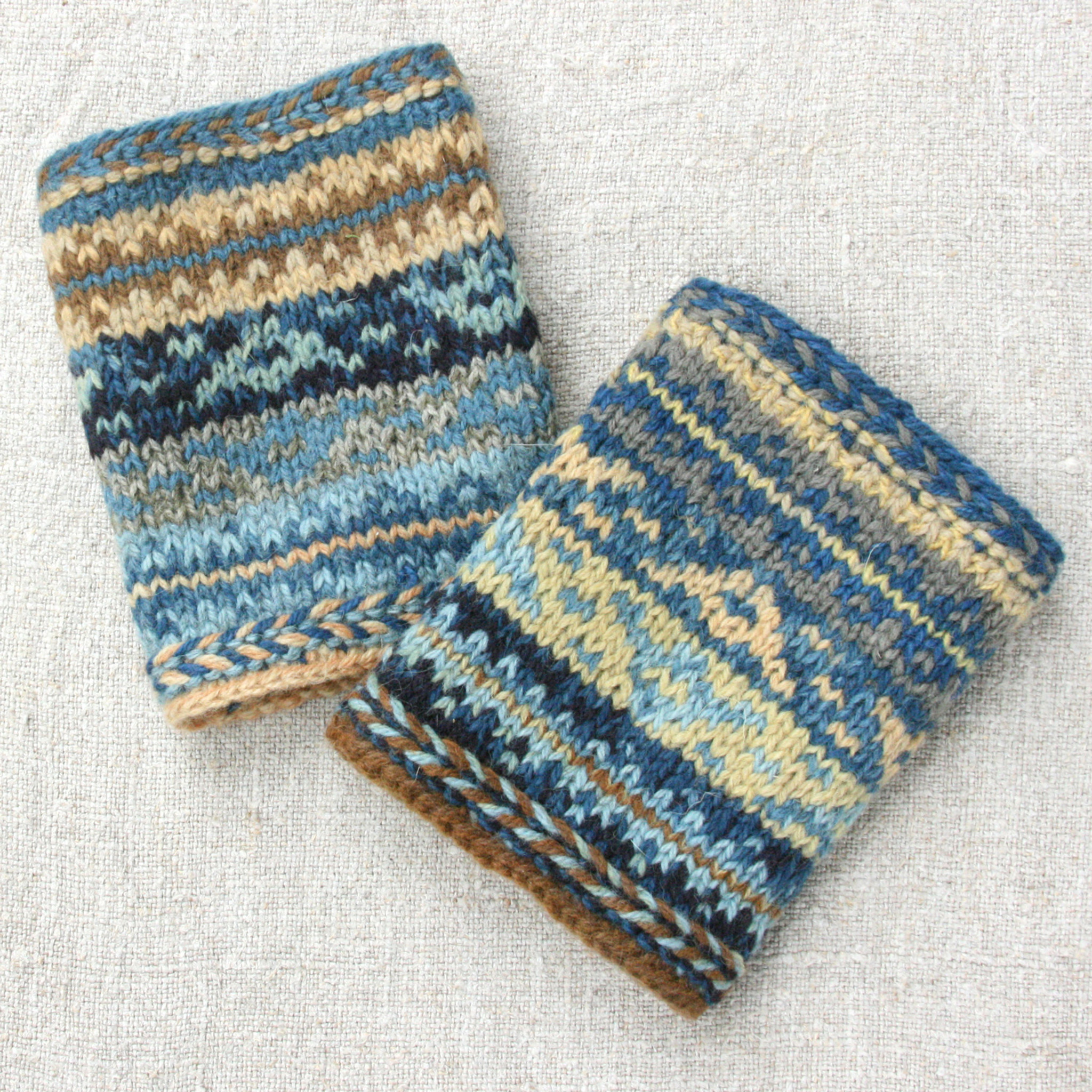 Custom Hand Knit - Natural Dyed Wool boot toppers