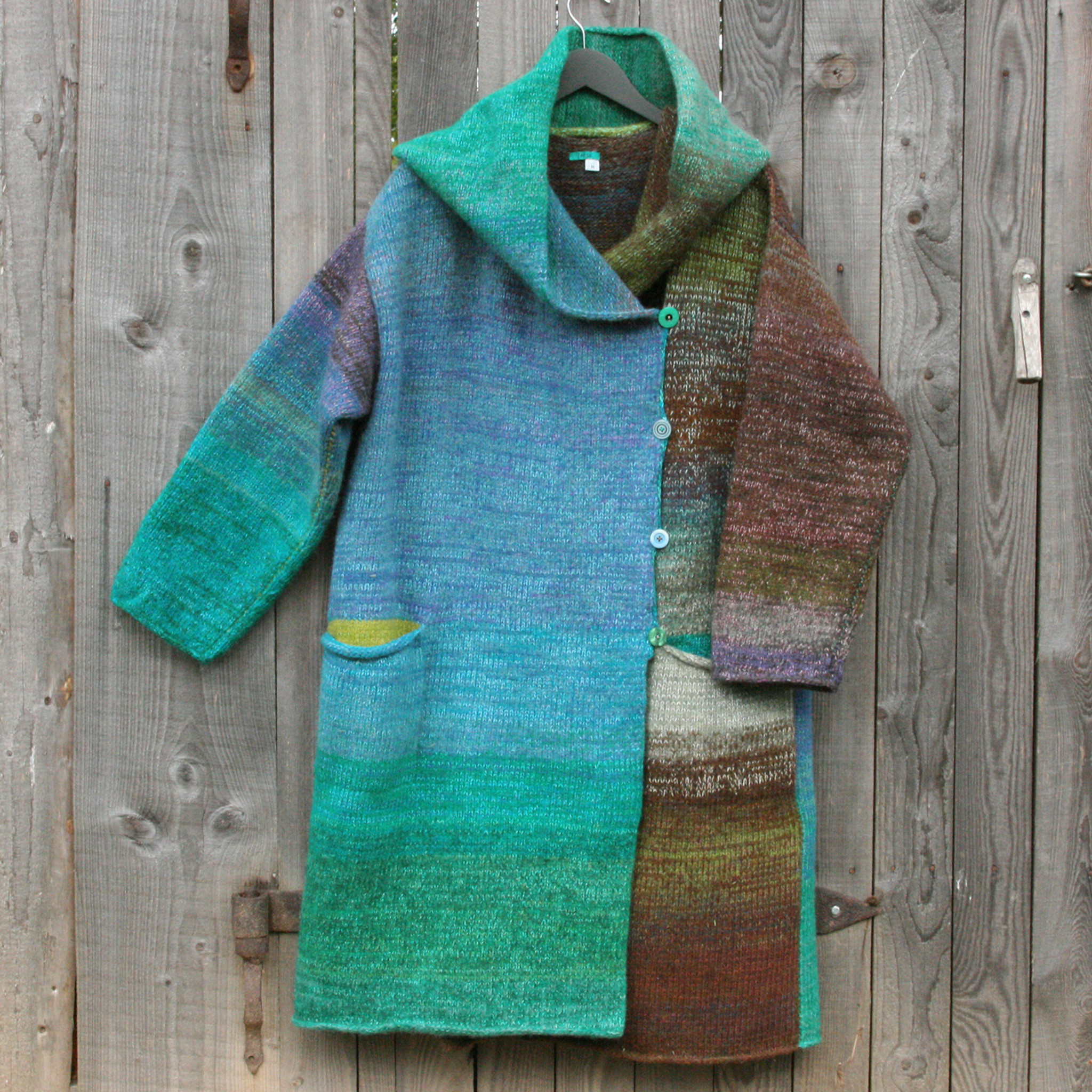 One of a kind boiled wool coat inspired by the South Island view