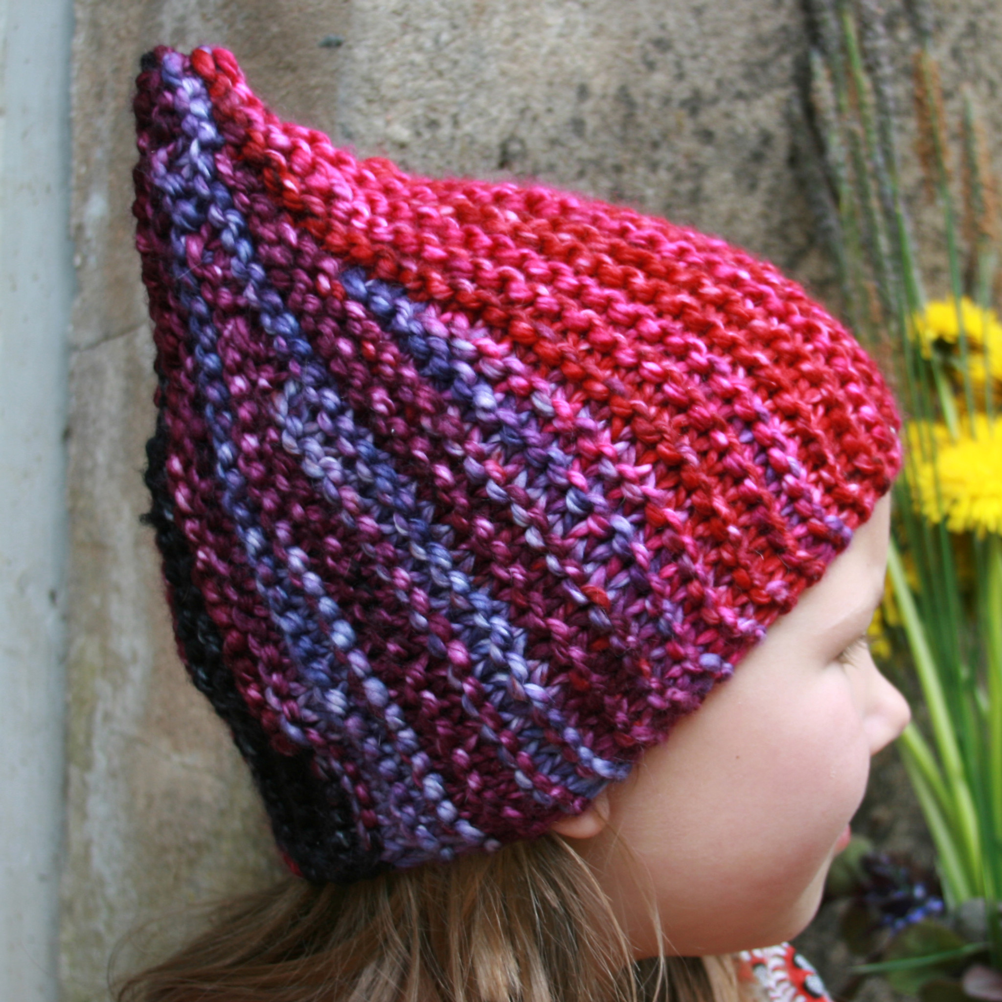 patchwork pattern KNIT hat | NKNIT