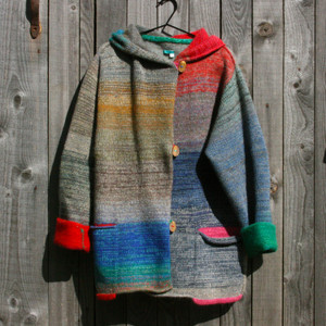 Hoodie inspired by a Yak and Pony, knit by Wrapture by Inese