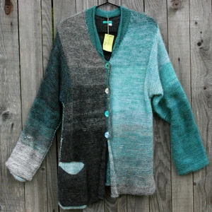 Glacier Blue size L purl cardigan