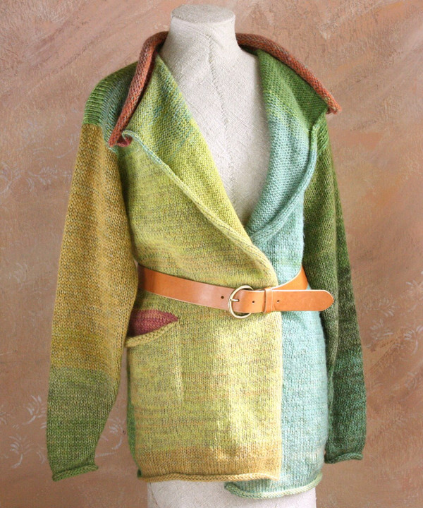 Willow inspired Liene cardigan knit by Inese iris Liepina for Wrapture by Inese