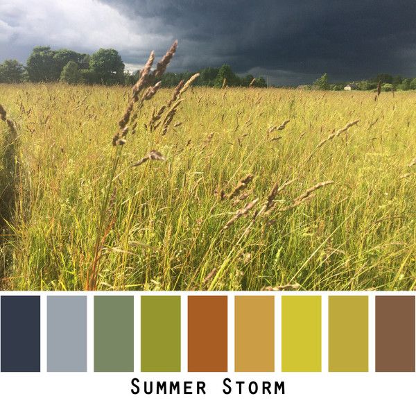 Summer Storm color card made from a photo by Inese Iris Liepina for special ordering from Wrapture by Inese