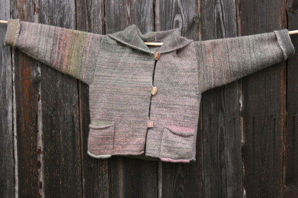 Birch colors inspired boiled wool hoodie jacket by Wrapture by Inese