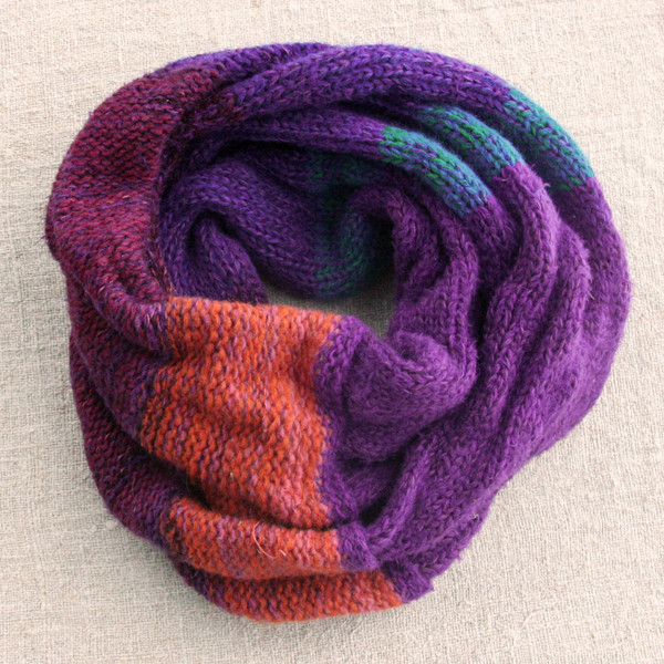 Parrot fish cowl, one of a kind knit by Wrapture by Inese