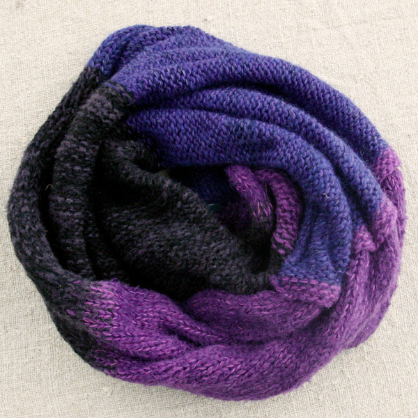 Blue Violet  cowl, one of a kind knit by Wrapture by Inese