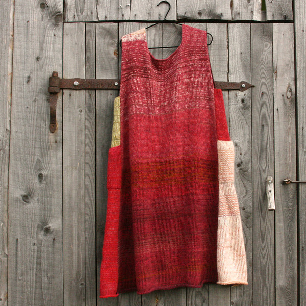 Cranberries trapeze dress knit one of a kind by Wrapture by Inese