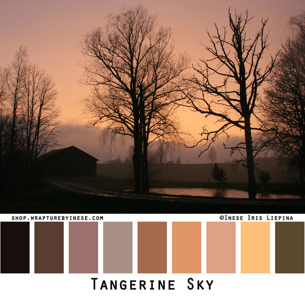 tangerine sunset photographed by Inese Iris Liepina