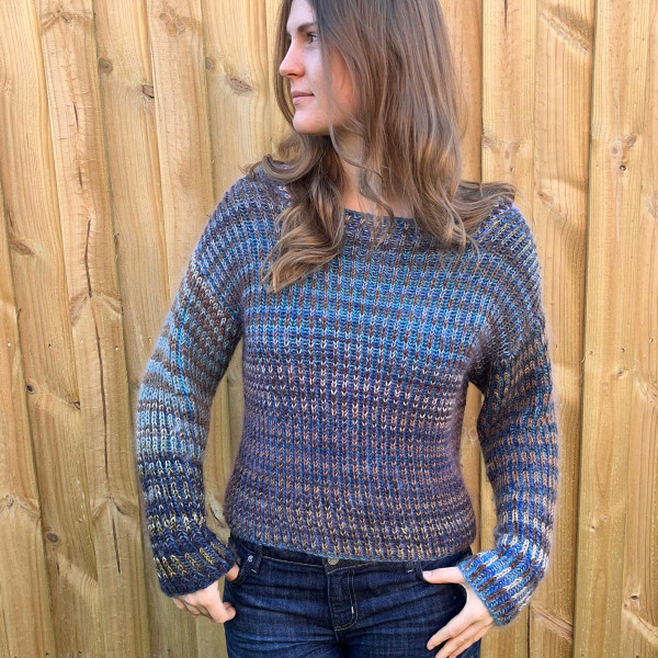 Ruhnu Reversible Brioche Sweater and Hat DIY Knitting PATTERN