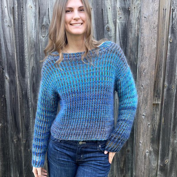 Ruhnu Reversible Brioche Sweater and Hat DIY Knitting PATTERN
