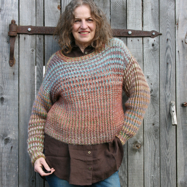 Ruhnu Reversible Brioche Sweater and Hat DIY Knitting PATTERN