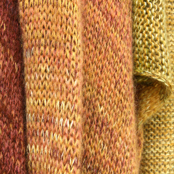 Yellow leaf one of a kind kid mohair and merino wool cardigan