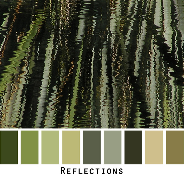 Reflections - green sage moss lichen olive grass black pond grass colors for  green eyes, brown eyes,  brunette - photo by Inese Iris Liepina, Wrapture by Inese