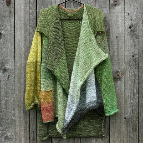 Willow kid mohair and merino wool pocket cardigan wrap