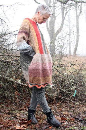 scalloped hem sweater dress 