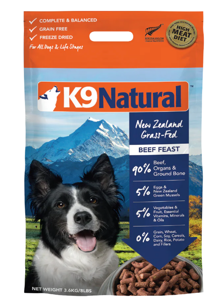 K9 Natural  Beef Freeze Dried 3.6KG