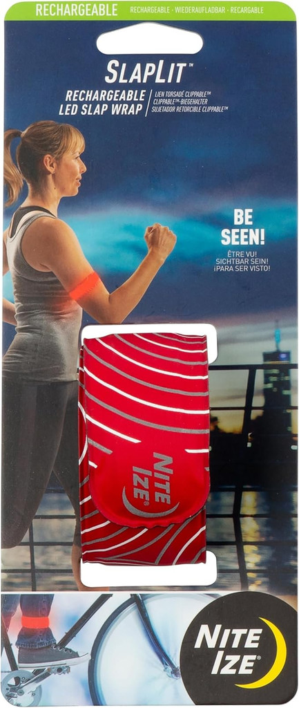 SlapLit™ Rechargeable LED Slap Wrap - Red/Red LED