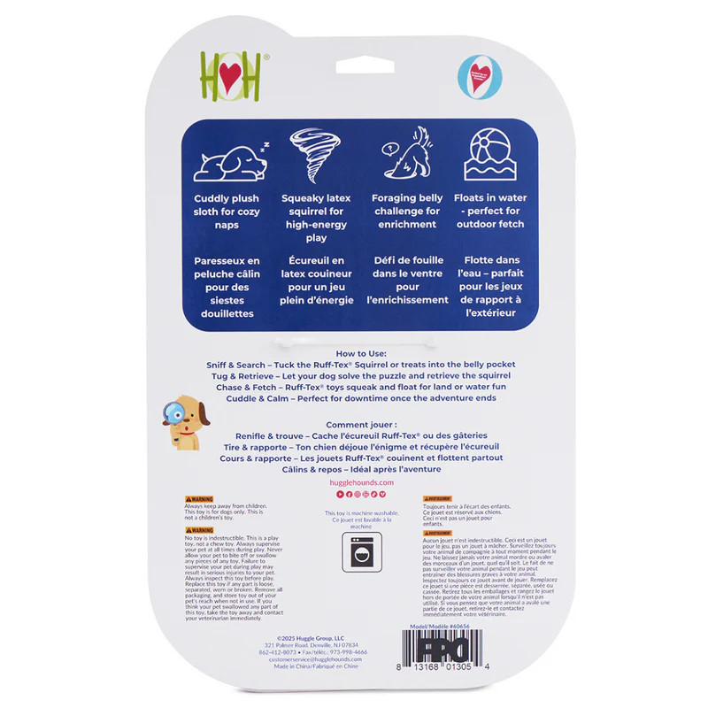 HuggleSnuffles™ Lazy Snuggles& Zoom™ Squirrel Enrichment Toy