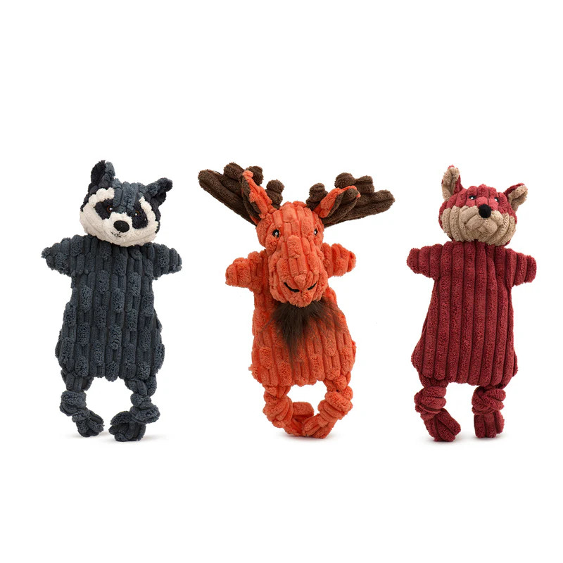 Hugglehound HuggleFlatties™ Woodland Assortment (Moose, Raccoon and Fox)