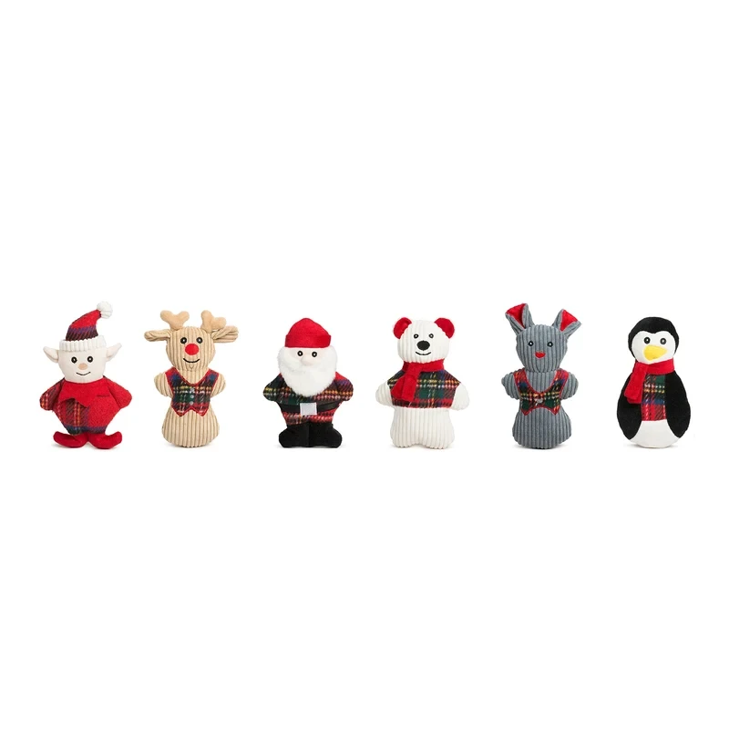 Hugglehound Tartan Tidings 12-Piece Plush Cookie