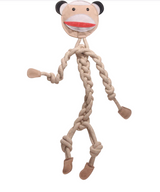 Hugglehounds Stuey Sock Monkey Natural Rope Knottie®,
