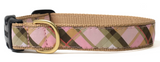 Up Country Pink Plaid Dog Collar