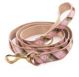 Up Country Pink Plaid Dog Leash 5 ft