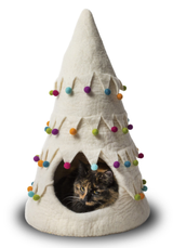 Dharma Dog Holiday Cat Cave White Tree