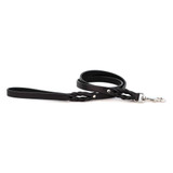 Auburn Braided Leather Leash Black