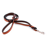 Auburn Braided Two Handle Leather Leash 5ft -