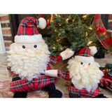 HuggleFleece Santa Knottie with Tartan Plaid