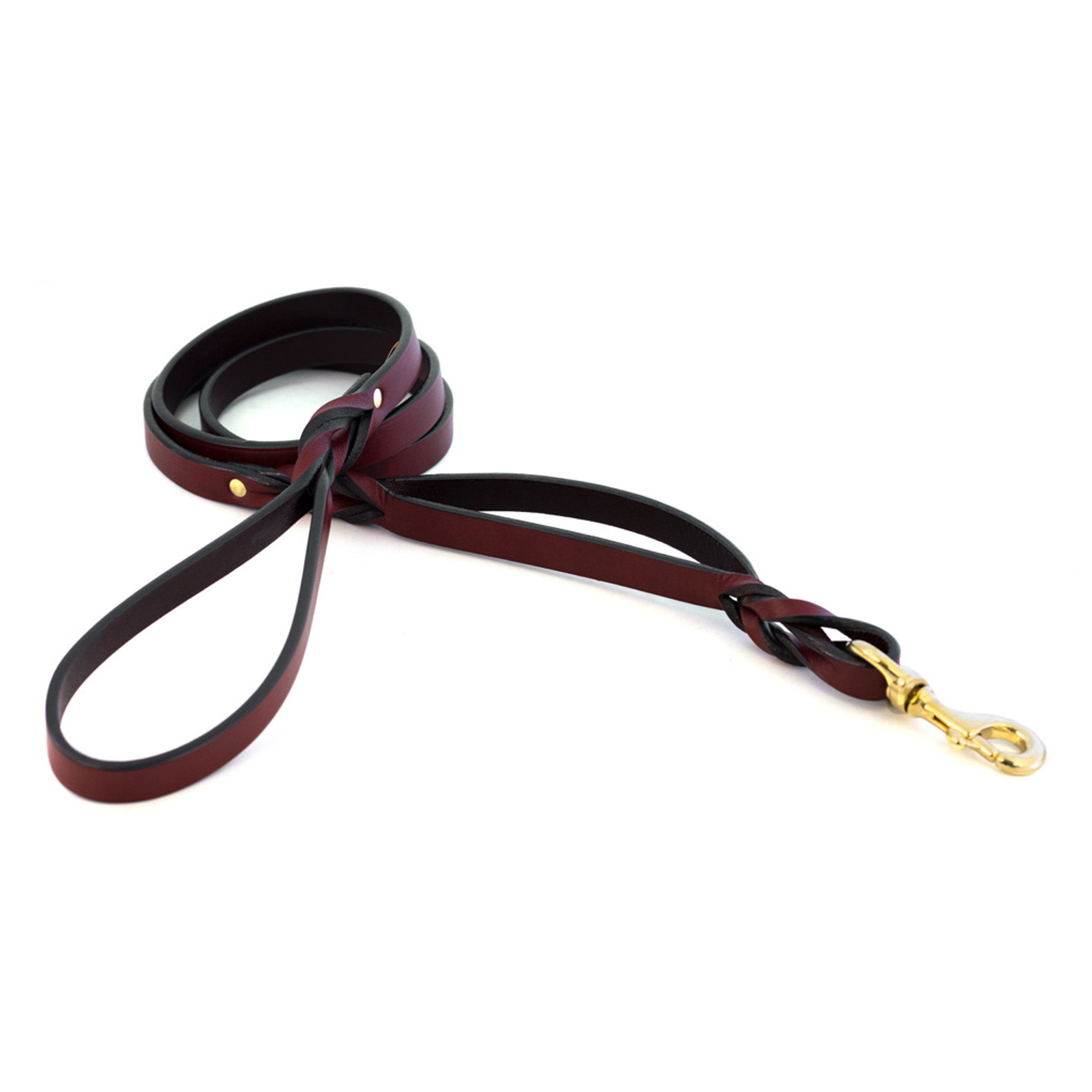 braided leather leash