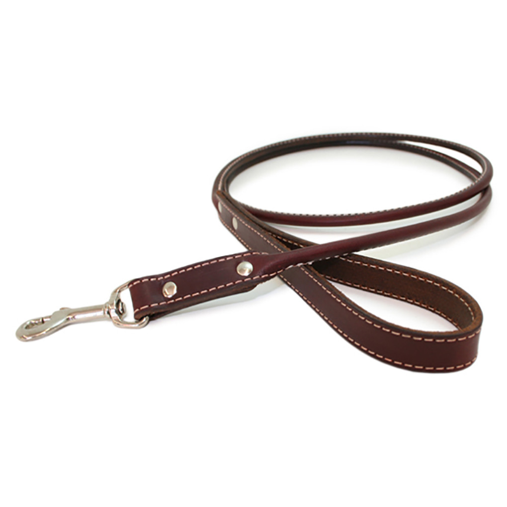 rolled leather leash