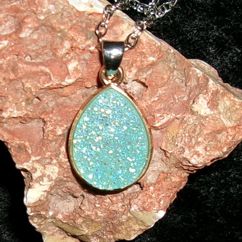 Drusy Pendant with CLEOPATRA DJINN