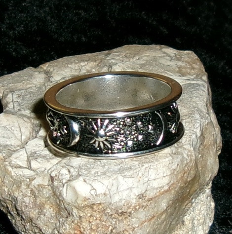 Pewter Ring with 10 ENCHANTMENTS