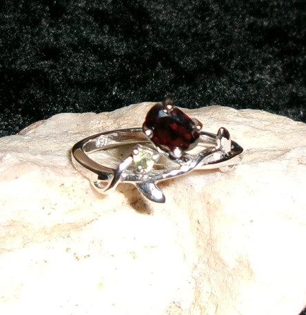 Garnet Ring with ELDER VAMPIRE